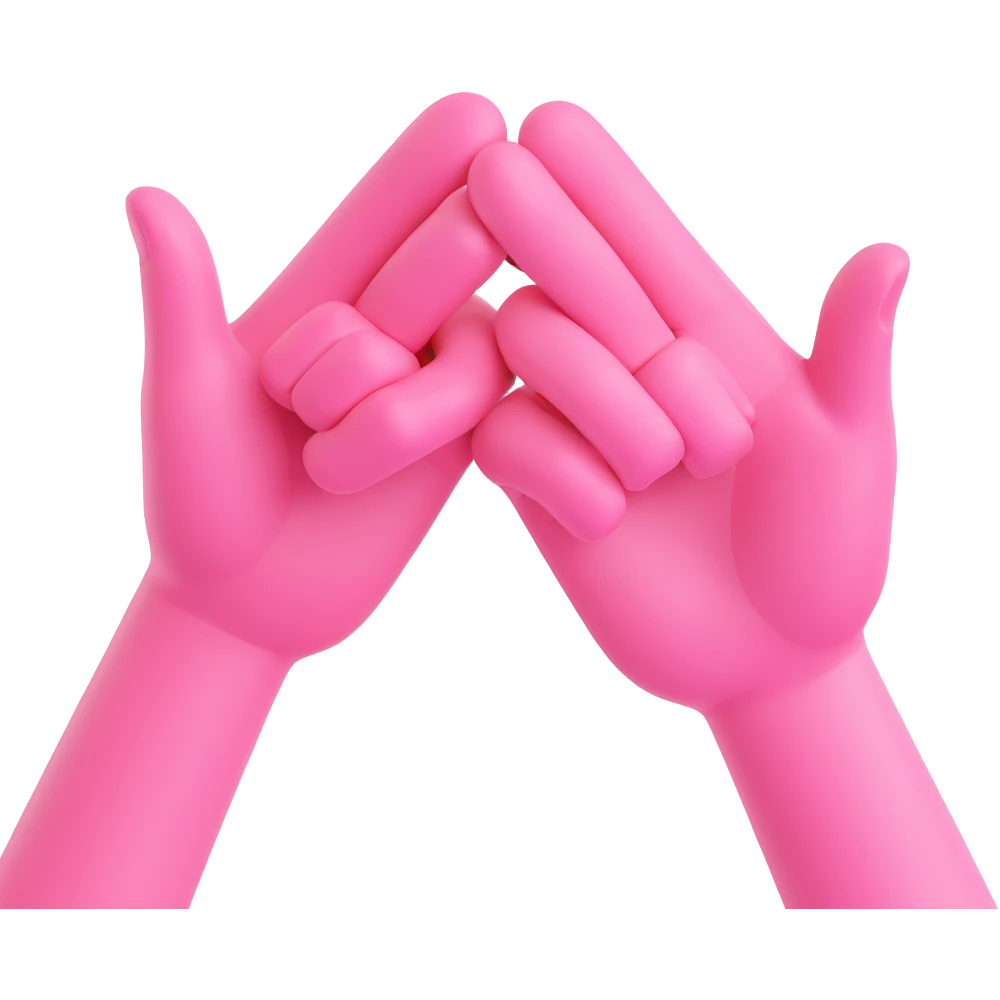 two cartoon hands linking pinkies, cheerful, minimal emoji
