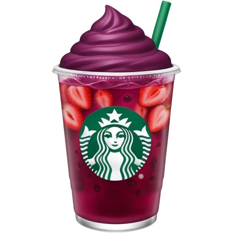 Starbucks strawberry açaí refresher  emoji
