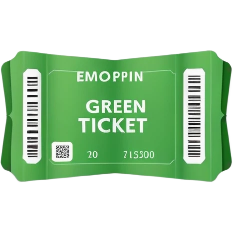 green ticket emoji
