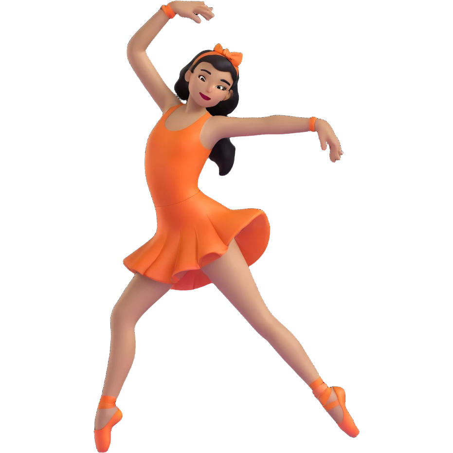 baller dancer doing a stylish dance move, playful and fun emoji