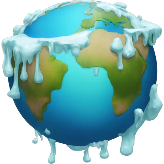 planet earth melting emoji