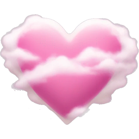 pink heart in clouds  emoji