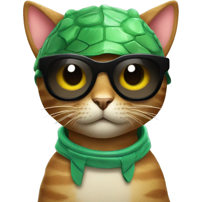 Cat with sunglasses and a dinosaur costume  emoji