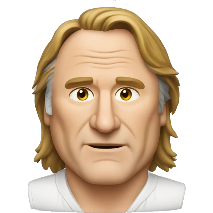 Gérard Depardieu entrain manger emoji