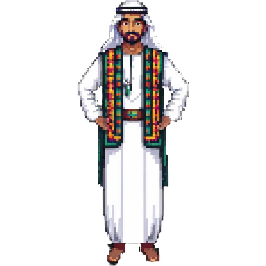 Gulf Arab man in traditional dress emoji