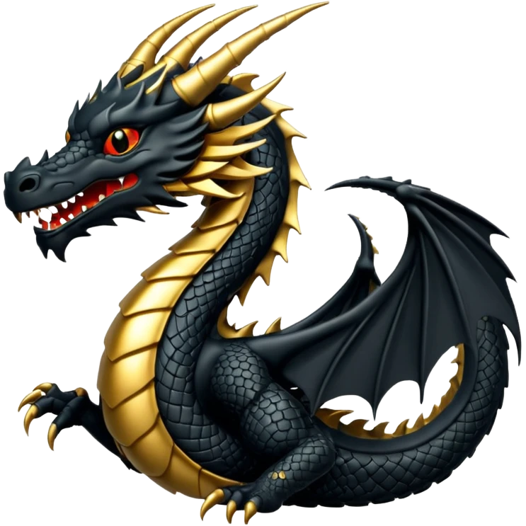Black dragon symbol  emoji