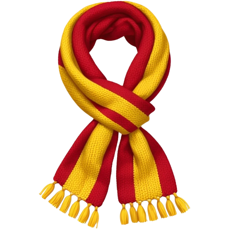scarf: rojo y amarillo emoji