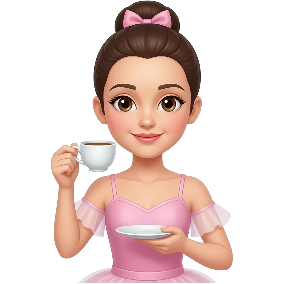 Балерина каторый пиет чай emoji