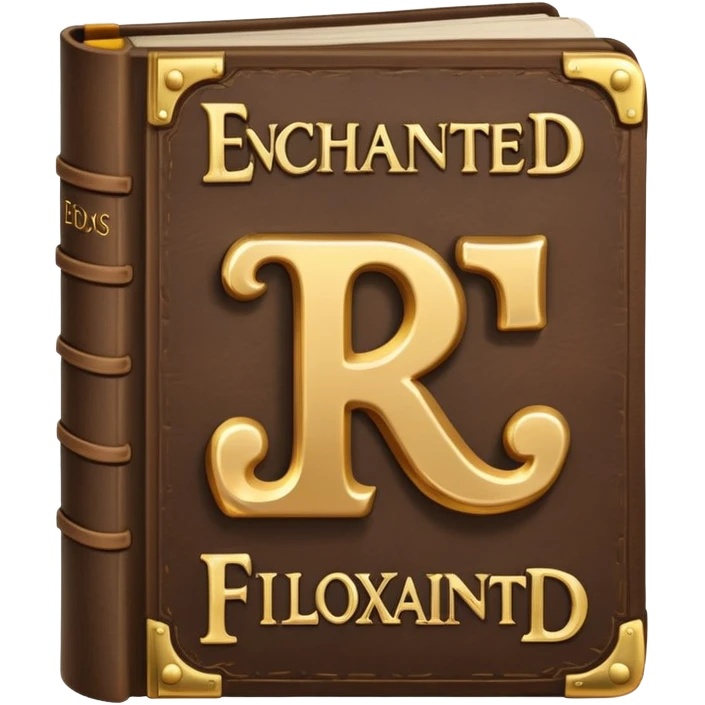 enchanted book with floating letters emoji