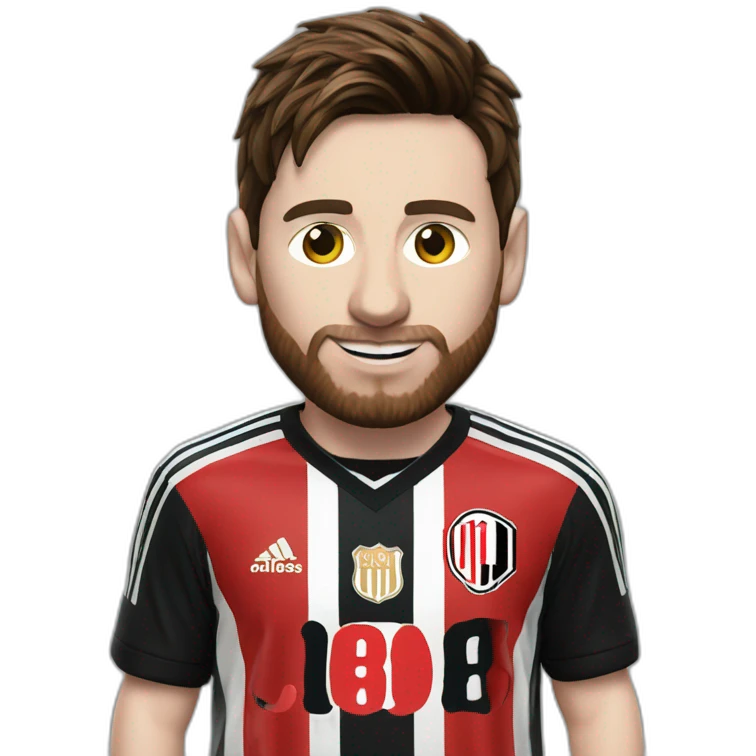 leo messi with river plate shirt emoji