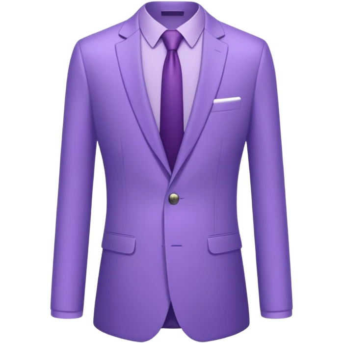 lavender-purple Suit, smooth rounded neckline, simple design, glossy surface, plain background. emoji