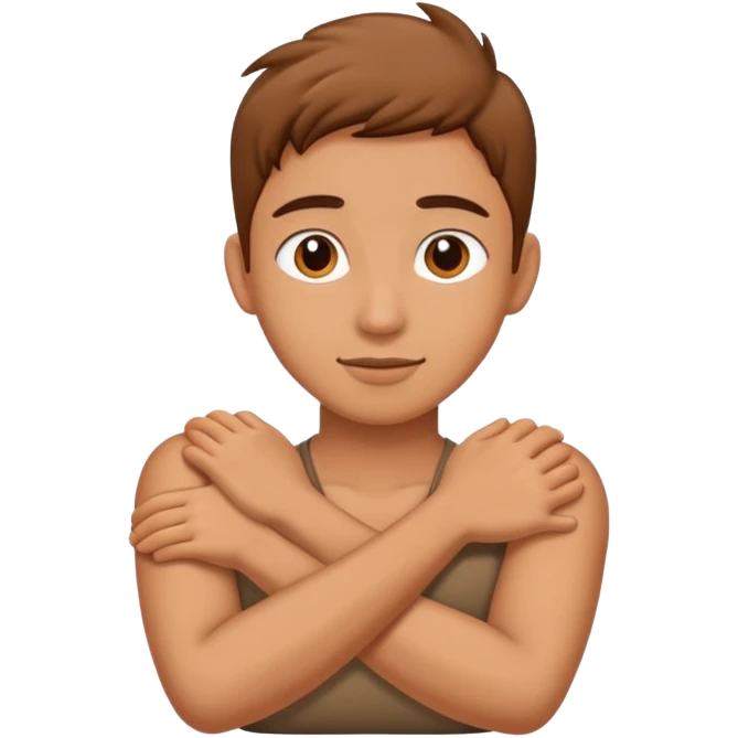 Arms around neck emoji