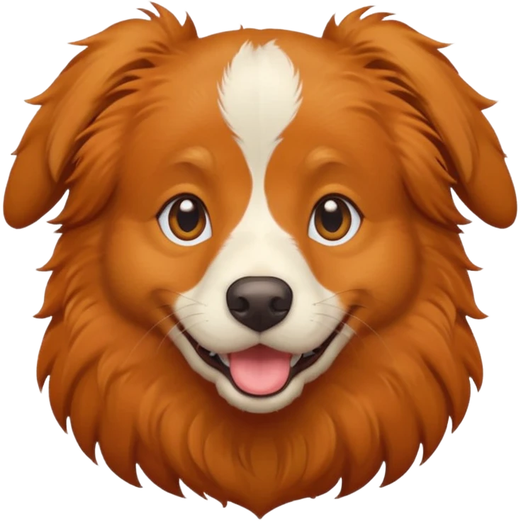 nova scotia duck tolling retriever with a brown face and happy expression emoji style emoji