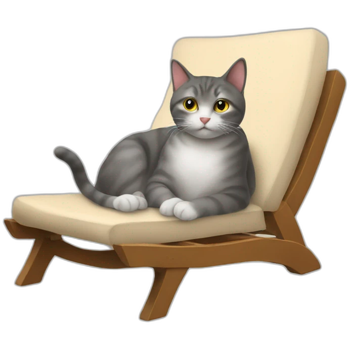 Un chat sur le chaise emoji