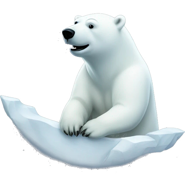 polar bear with moon emoji