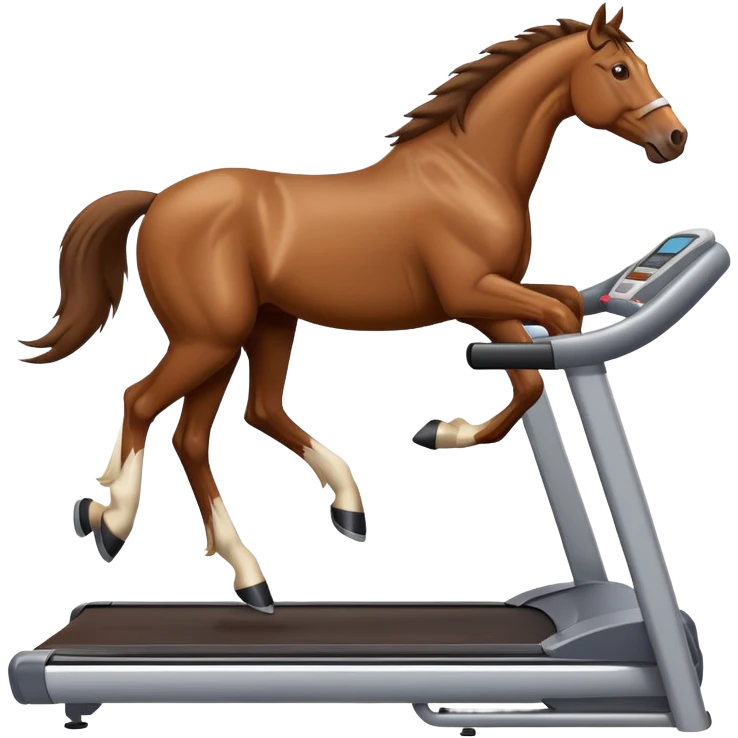 horse running on treadmill emoji