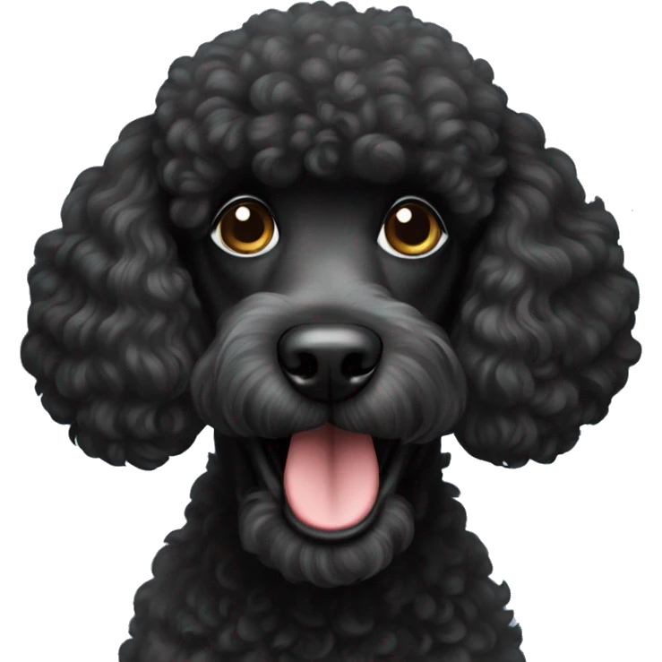 Black poodle Little dog  emoji
