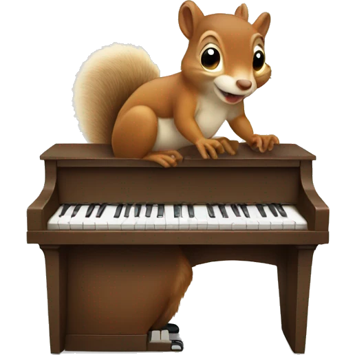 Squirrel play piano  emoji