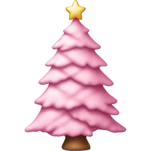Baby pink Christmas tree emoji