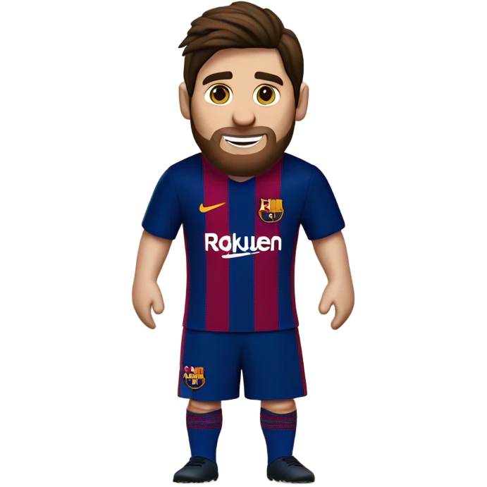 emoji de messi sous le fc barcelone emoji