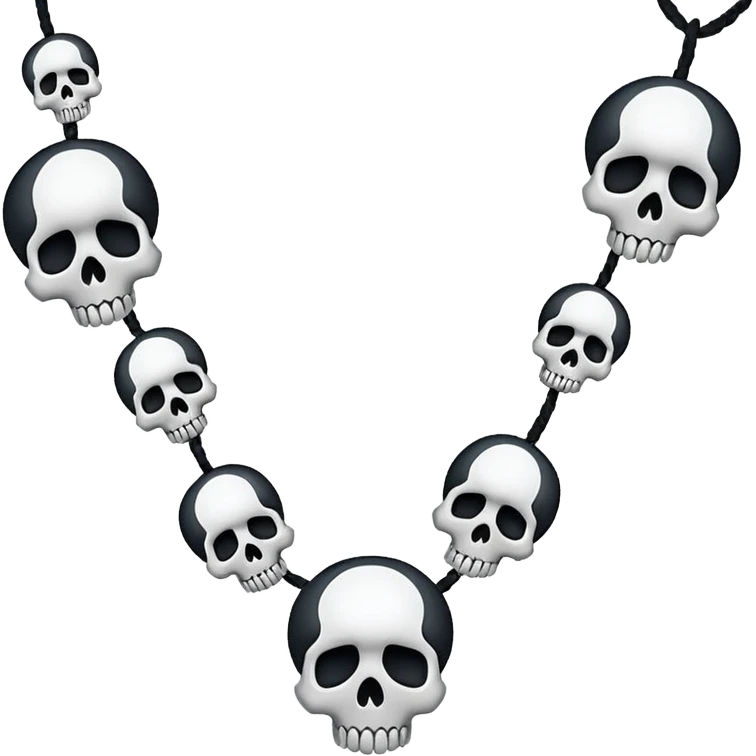 garland made of skul emoji