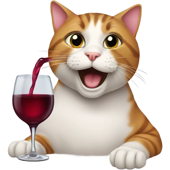 Cat drinking wine  emoji