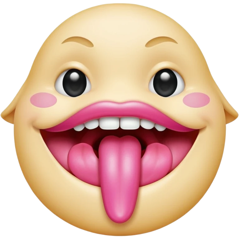 Mouth with tongue who licks the lips emoji