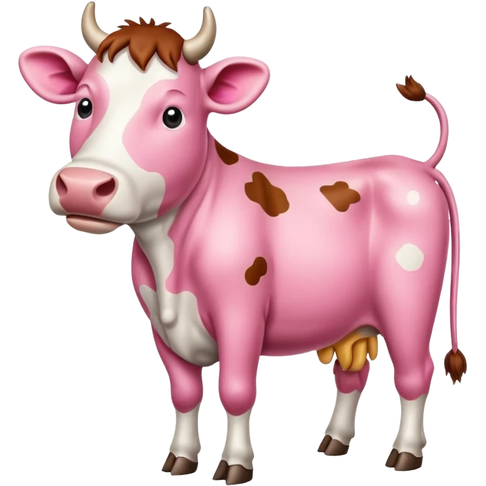 pink cow standing emoji