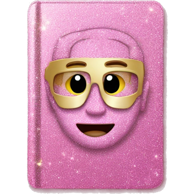 Pink glittery passport emoji