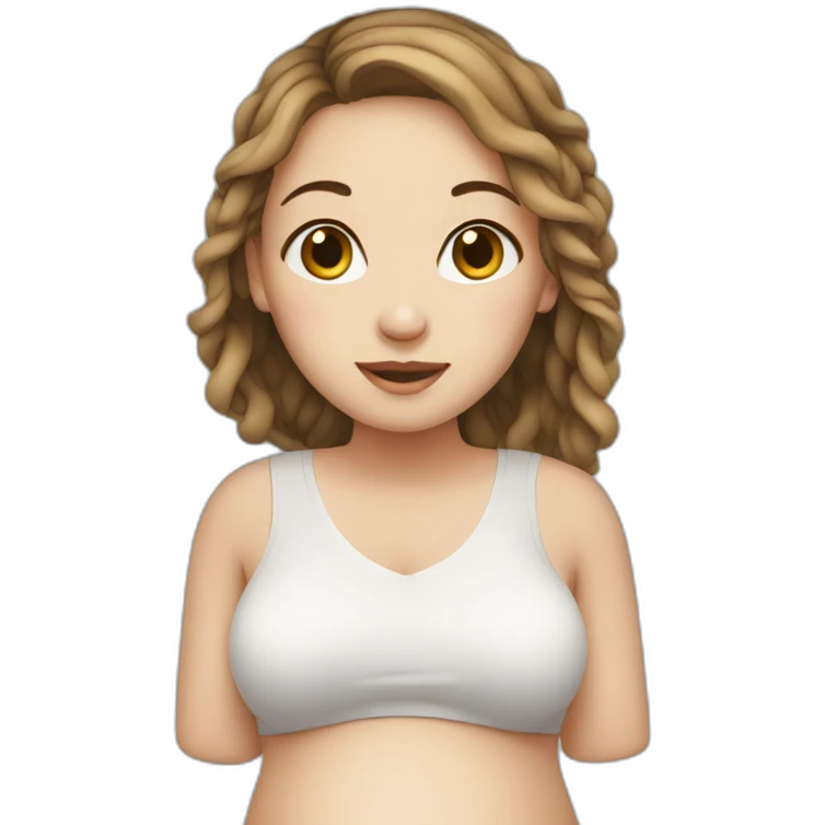 pregnant young woman white skin emoji