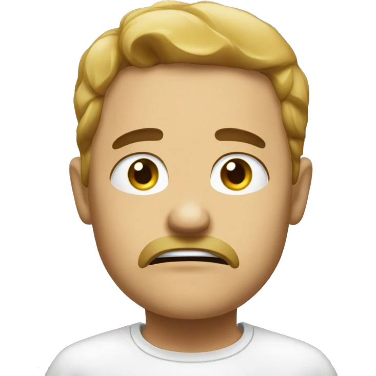 Pleading white emoji