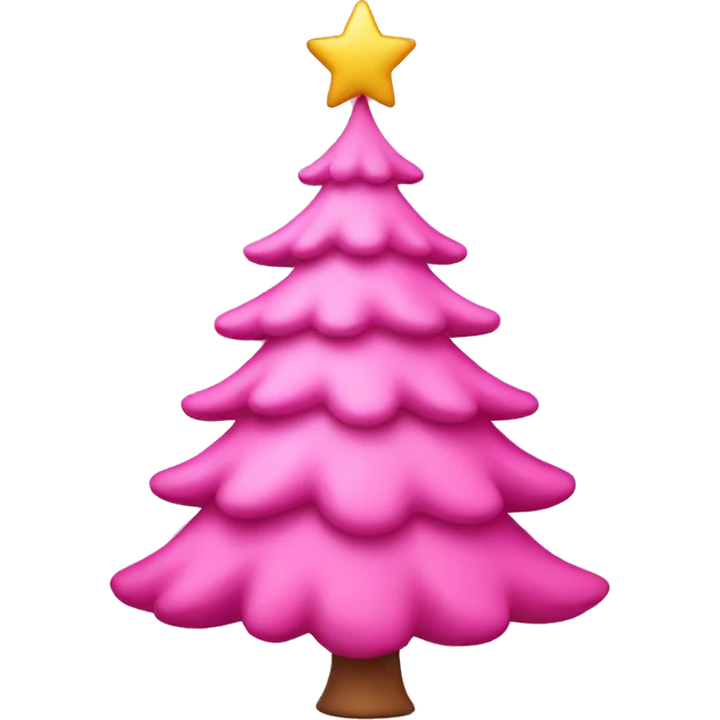 pink christmas tree emoji