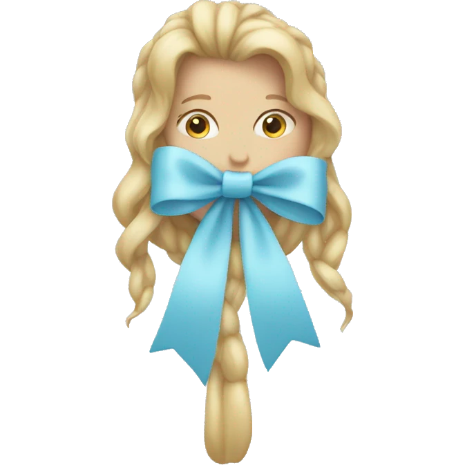 light blue bow emoji