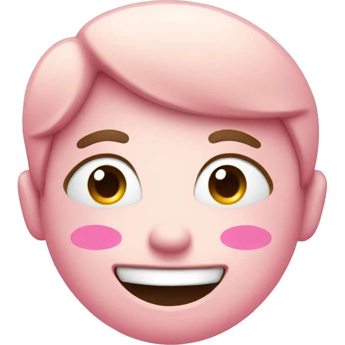 Smile emoji with 2 pink hears around it emoji