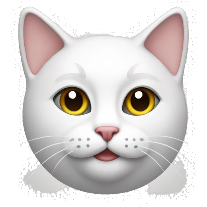 Christmas cat white color emoji