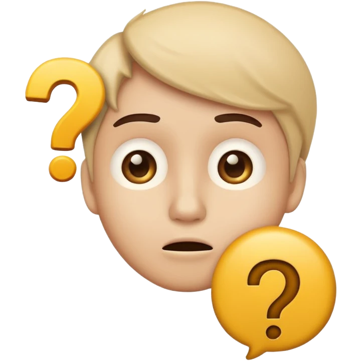 confused face with question mark, representing unqualified lead in sales, simple and clear emoji style emoji