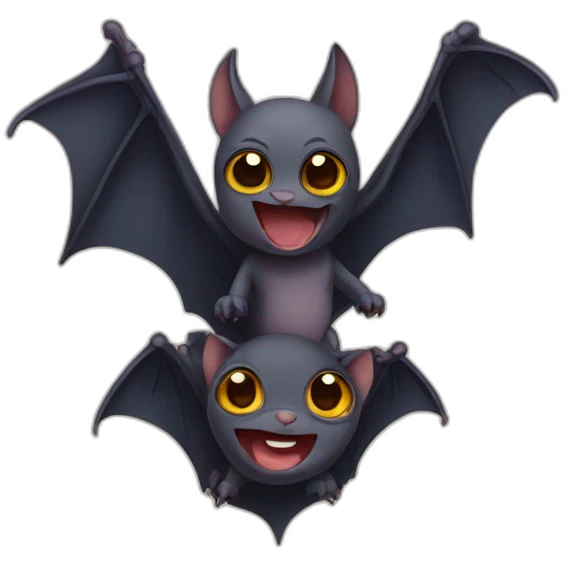bat with baby emoji
