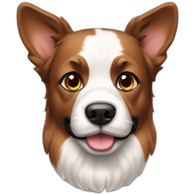 Berger dog with black brown and white fur emoji