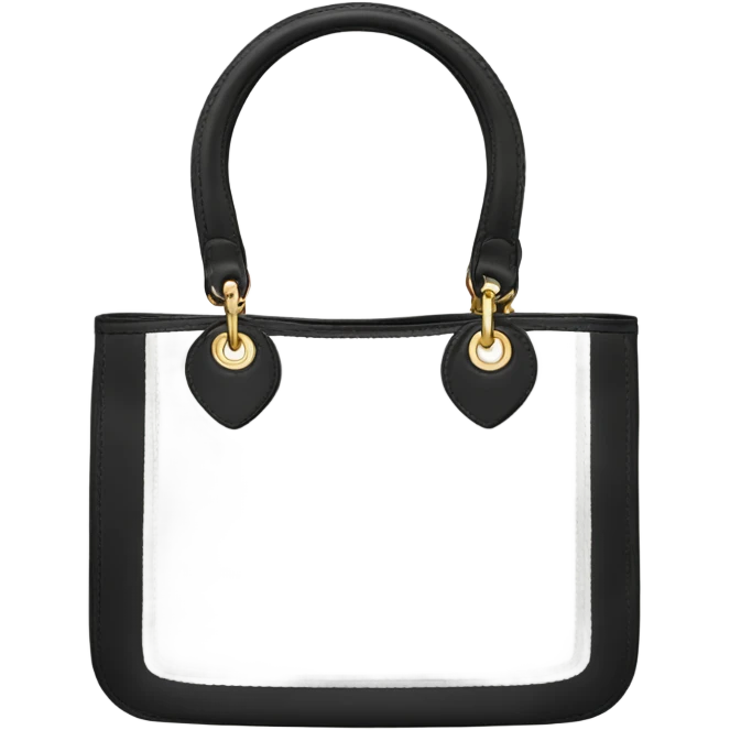 Black and white Christian Dior tote bag emoji