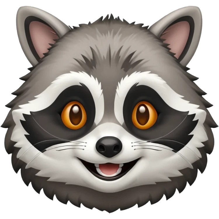 emoji raccoon emoji