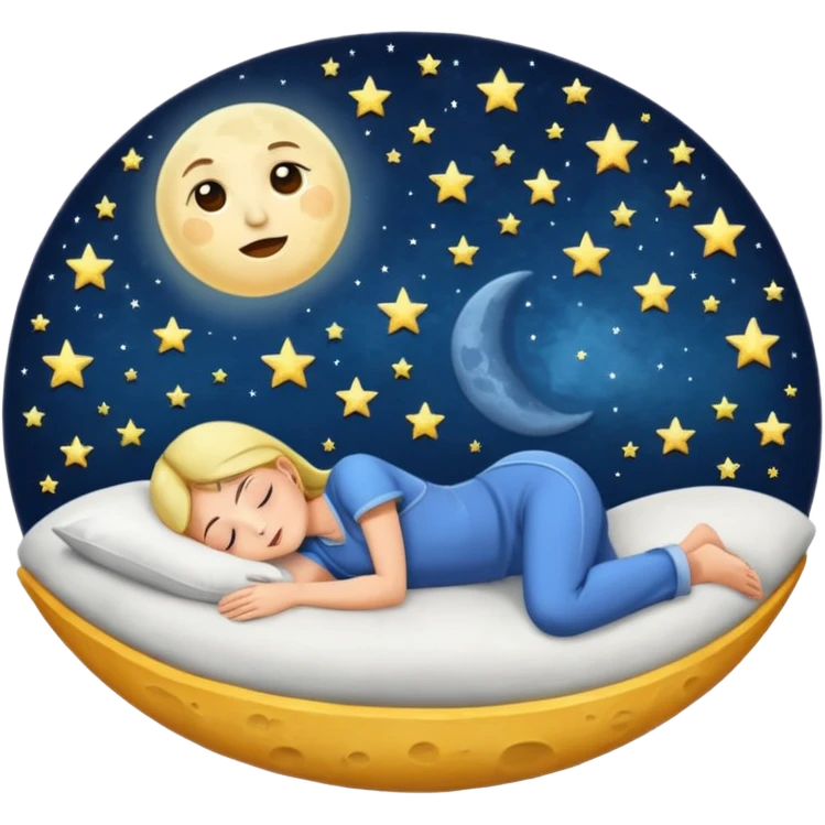 moon used as pillow by exhausted potion maker emoji