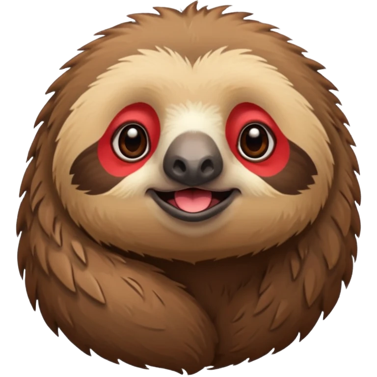 paresseux avec une crête rouge emoji