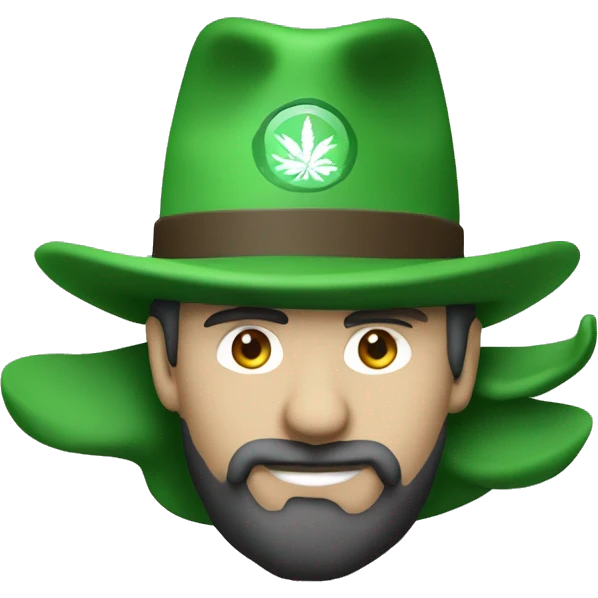 un ispettore bianco con un cappello verde selva e un completo elegante del medesimo colore emoji