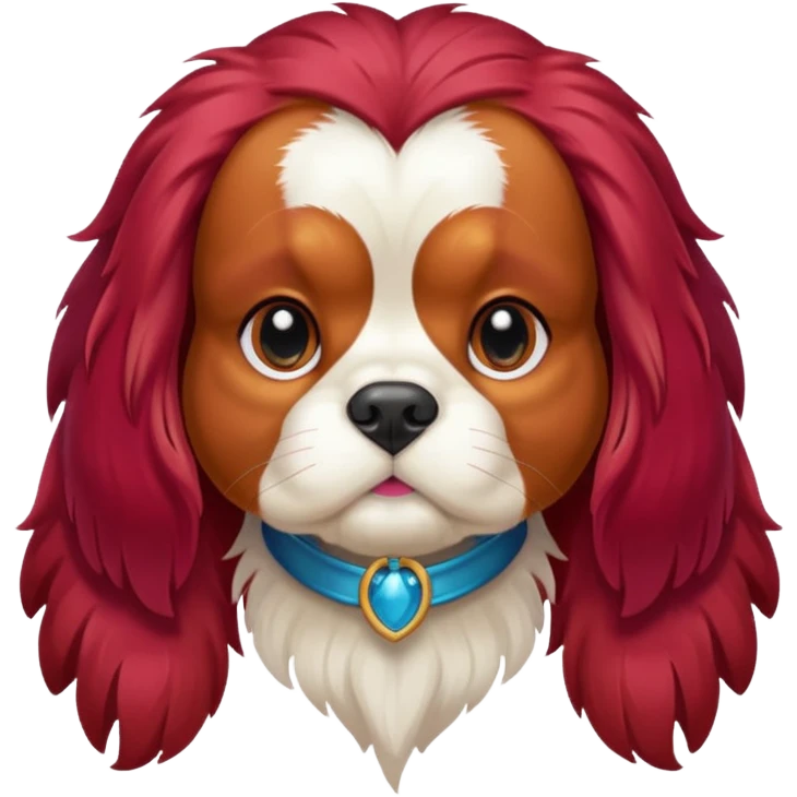 ruby colored king charles cavalier emoji