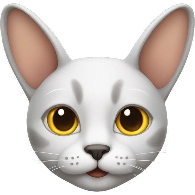 Cat with hare ears emoji