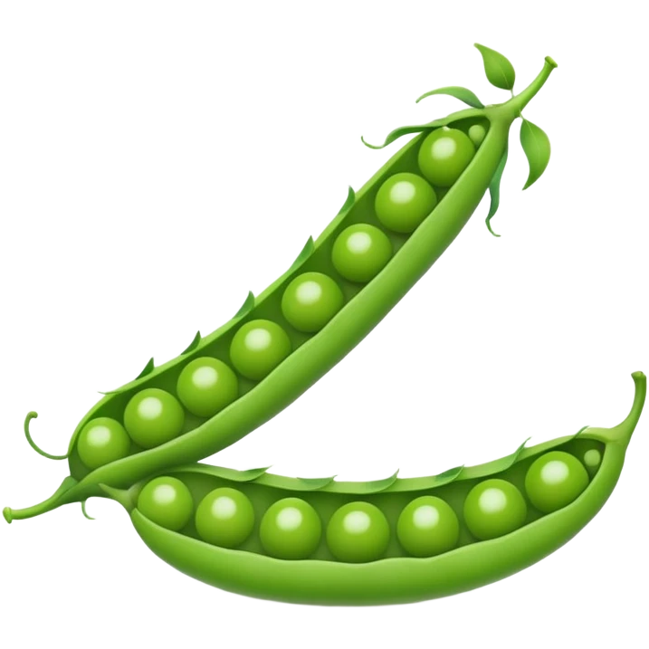 A pea pod with peas visible inside emoji