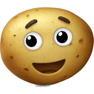 A potato winking  emoji
