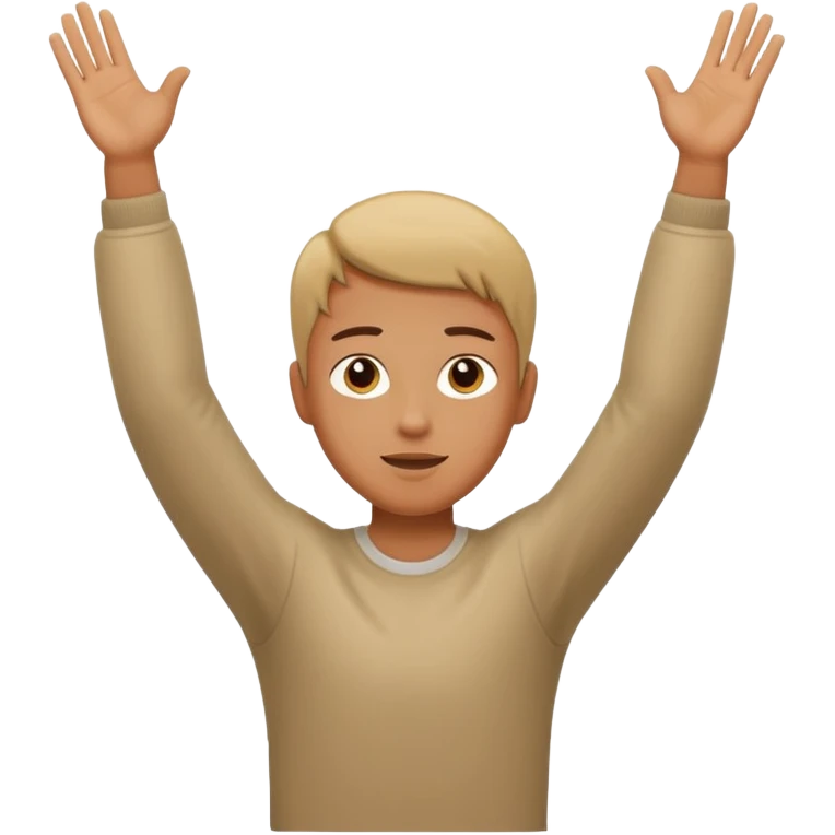 person raising arms in a simple pose emoji