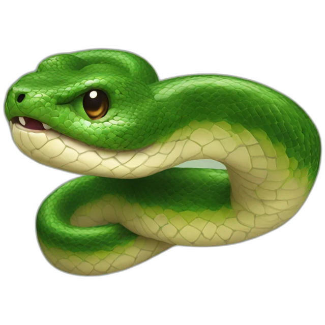 snake wearing emoji
