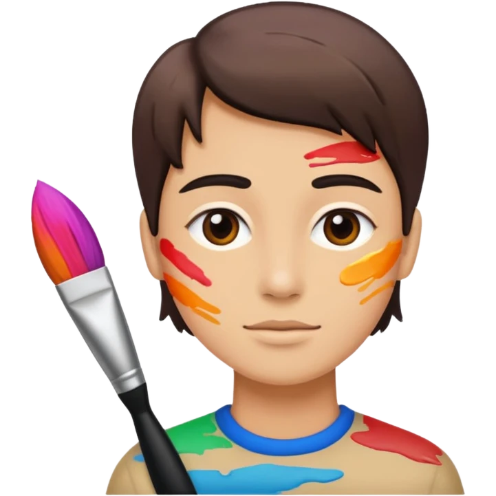 Paint style face emoji